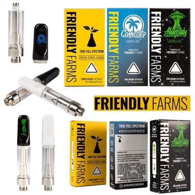 Black Ceramic Tip E Cigarette Atomizer 1.0ml 510 Thread Vape Cartridge